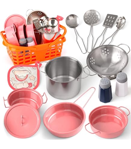 Big Mo's Toys Pretend Play Dishes Playset ? Little Chef Set Kids
